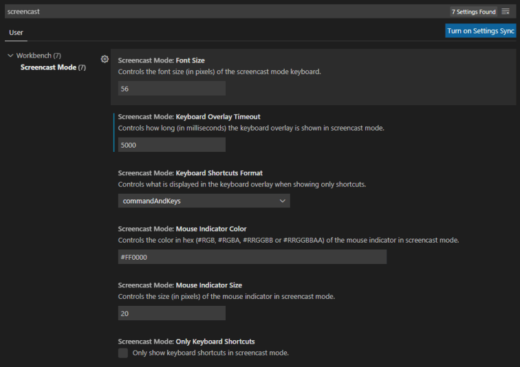 VS Code: Screencast Mode – iancarpenter.dev